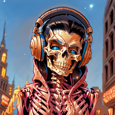 ((Skeleton_style)) Gargoyles_comic masterpiece, light skin latina female with dark hair, headphones _468506.png